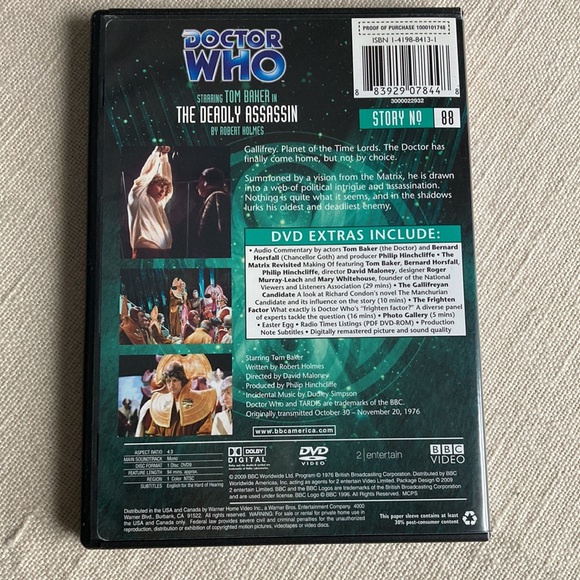The Masque of Mandragora, The Hand of Fear, The Deadly Assassin Doctor Who DVD - Picture 12 of 15